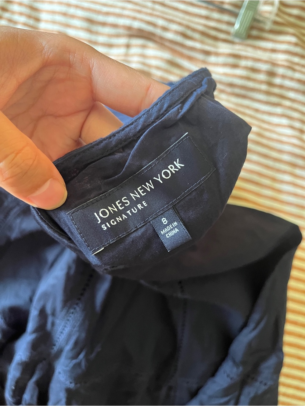 Jones New York -  Navy Tiered Women's midi Skirt - Picture 4 of 4